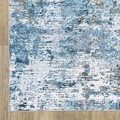 StyleHaven Sawyer Icy Abstract Machine Washable Area Rug