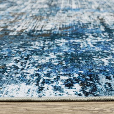 StyleHaven Sawyer Icy Abstract Machine Washable Area Rug