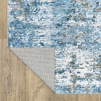 StyleHaven Sawyer Icy Abstract Machine Washable Area Rug