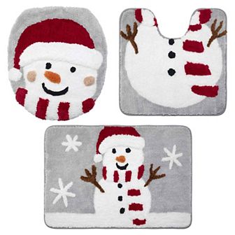 Avanti 3 pc Holiday Bathroom Rug Set