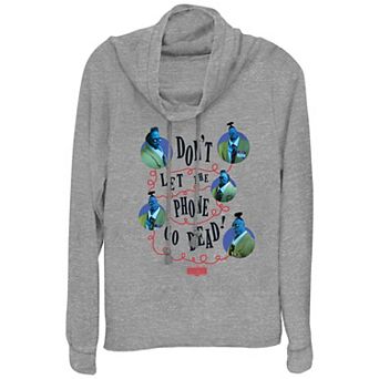 Juniors' Beetlejuice 2 Don't Let The Phone Go Dead Cowlneck Graphic Lightweight Long Sleeve