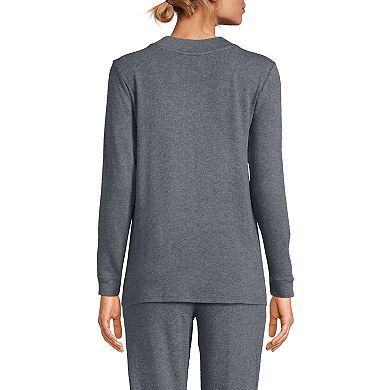 Women's Lands' End Cashtouch Faux Cashmere Cozy Long Sleeve Pajama Top