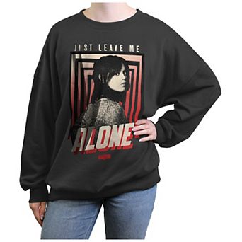 Juniors' Beetlejuice 2 Astrid Just Leave Me Alone Oversized Graphic Pullover