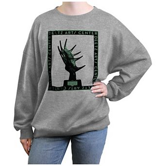 Juniors' Beetlejuice 2 Deetz Art Center Oversized Graphic Pullover