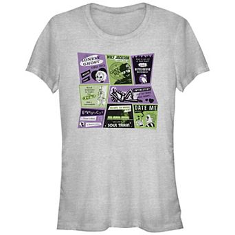 Juniors' Beetlejuice 2 Classified Ads Fitted Graphic Tee