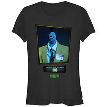 Juniors' Beetlejuice 2 Bob Employee Of The Millennium Fitted Graphic Tee