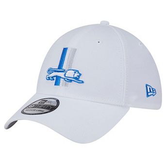 Men's New Era White Detroit Lions Throwback 39THIRTY Flex Hat