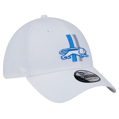 Men's New Era White Detroit Lions Throwback 39THIRTY Flex Hat