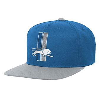 Youth Mitchell & Ness Blue Detroit Lions Team Two-Tone Snapback Hat