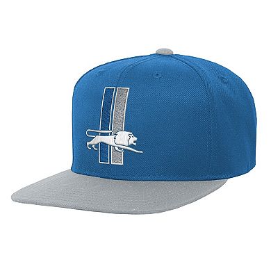 Youth Mitchell & Ness Blue Detroit Lions Team Two-Tone Snapback Hat
