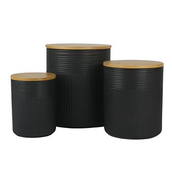 10 Strawberry Street 3 pc Luca Ombre Matte Embossed Canister Set