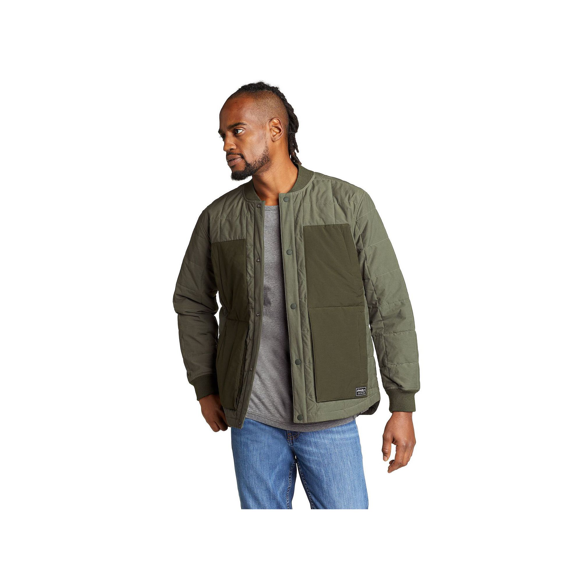 Mens Eddie Bauer Cedar Snap Jacket, Size: Medium, Sprig