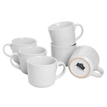 10 Strawberry Street 6 pc Double Line 12-oz. Mugs