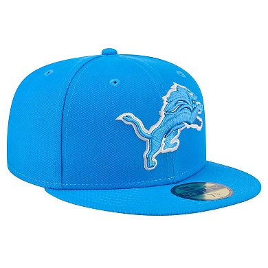 Men's New Era Blue Detroit Lions Main 59FIFTY Fitted Hat
