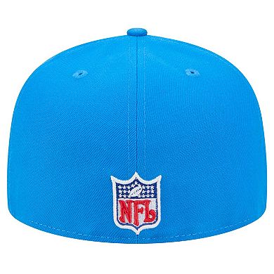 Men's New Era Blue Detroit Lions Alternate Main 59FIFTY Fitted Hat