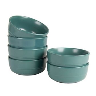 10 Strawberry Street 6 pc Double Line 6.25" Cereal Bowls