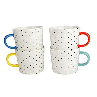 10 Strawberry Street 4 pc 13-oz. Oogle Polka Dot Mugs