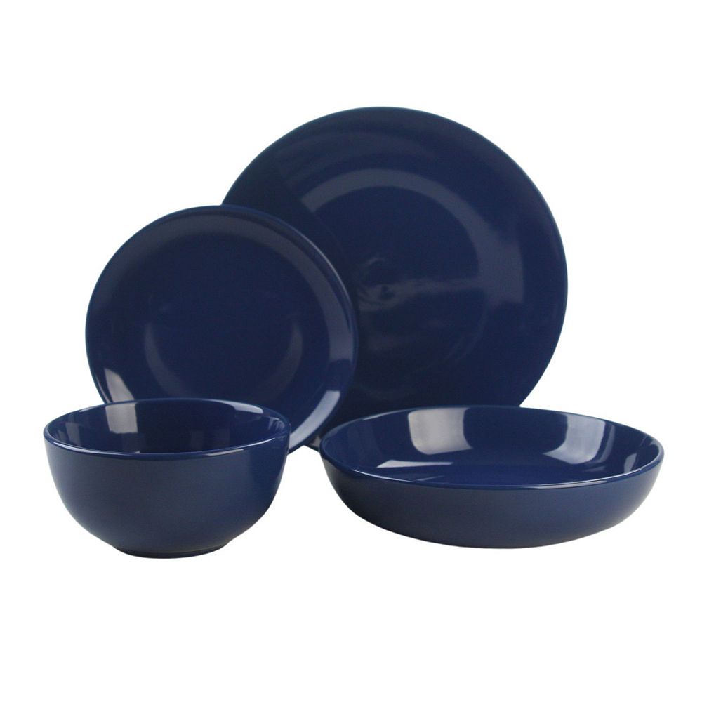 10 Strawberry Street 16-Piece Coupe Stoneware Dinnerware Set