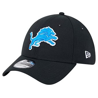 Men's New Era Black Detroit Lions Main 39THIRTY Flex Hat