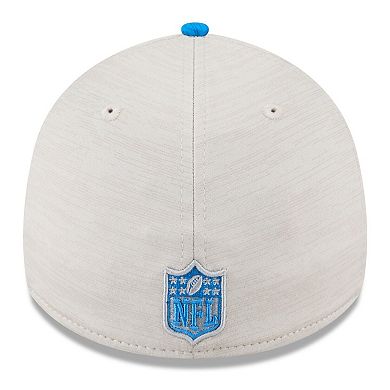 Men's New Era Stone/Blue Detroit Lions 2024 Sideline Historic 39THIRTY Flex Hat