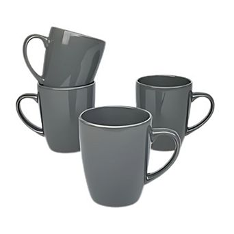 10 Strawberry Street 4 pc Coupe Stoneware Coffee Mug Set
