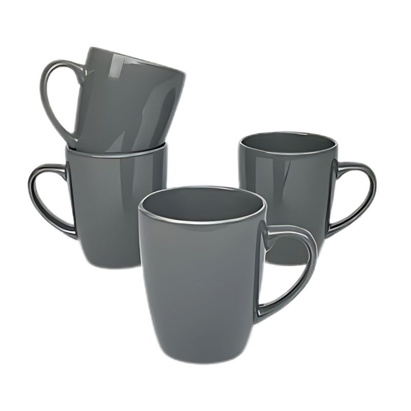 10 Strawberry Street 4-Piece Coupe Stoneware Coffee Mug Set