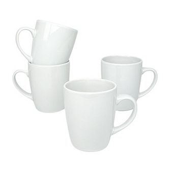 10 Strawberry Street 4 pc Coupe Stoneware Coffee Mug Set