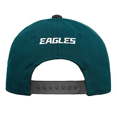 Youth Midnight Green Philadelphia Eagles Team Pre-Curved Adjustable Hat