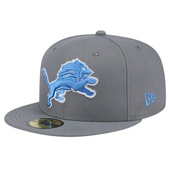 Men's New Era Gray Detroit Lions Omaha 59FIFTY Fitted Hat