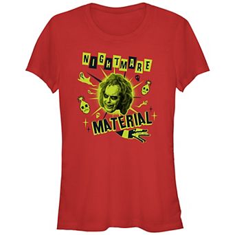 Juniors' Beetlejuice 2 Betelgeuse Nightmare Material Fitted Graphic Tee