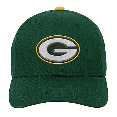 Youth Green Green Bay Packers Team Pre-Curved Adjustable Hat