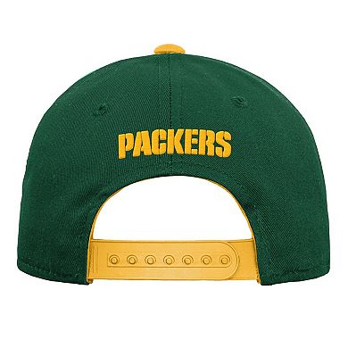 Youth Green Green Bay Packers Team Pre-Curved Adjustable Hat