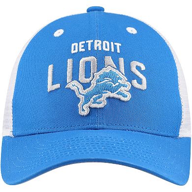 Youth Blue Detroit Lions Core Lockup Trucker Adjustable Hat