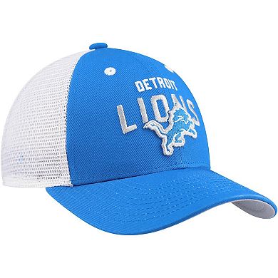 Youth Blue Detroit Lions Core Lockup Trucker Adjustable Hat