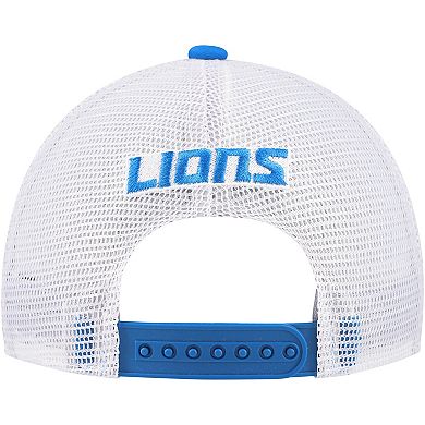Youth Blue Detroit Lions Core Lockup Trucker Adjustable Hat