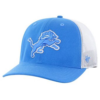 Men's '47 Blue/White Detroit Lions Team Trucker Adjustable Hat