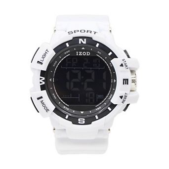 IZOD Men's White Digital Watch with White Silicone Strap - IZO7068KL