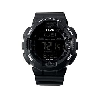 IZOD Men's Black Digital Watch- IZO7005KL
