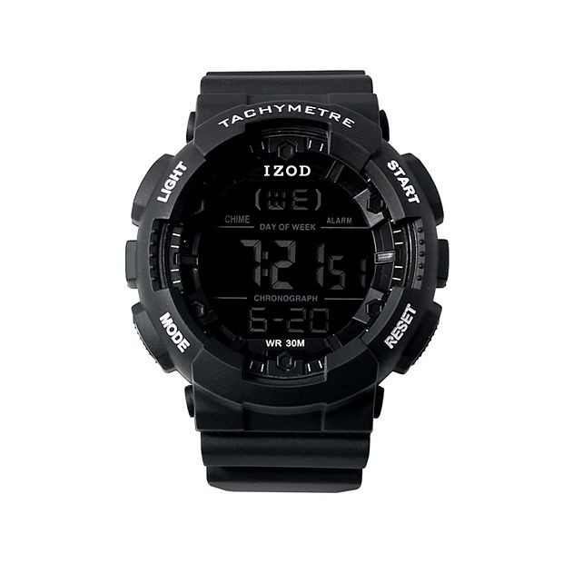 IZOD Men's Black Digital Watch- IZO7005KL