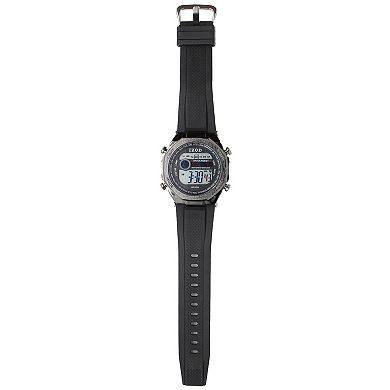 IZOD Men's Gunmetal Digital Watch with Black Silicone Strap - IZO7065KL