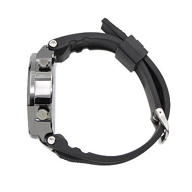 IZOD Men's Gunmetal Digital Watch with Black Silicone Strap - IZO7065KL