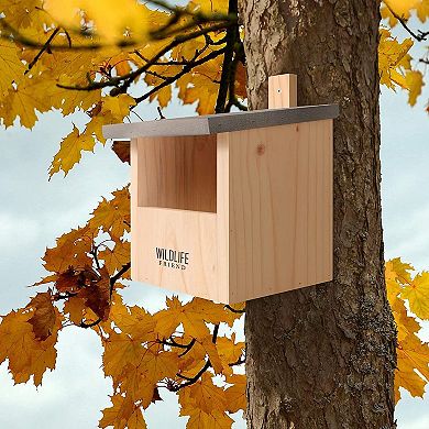 Wildlife Friend Solid Wood Birdhouse For Robins & Co With Metal Roof