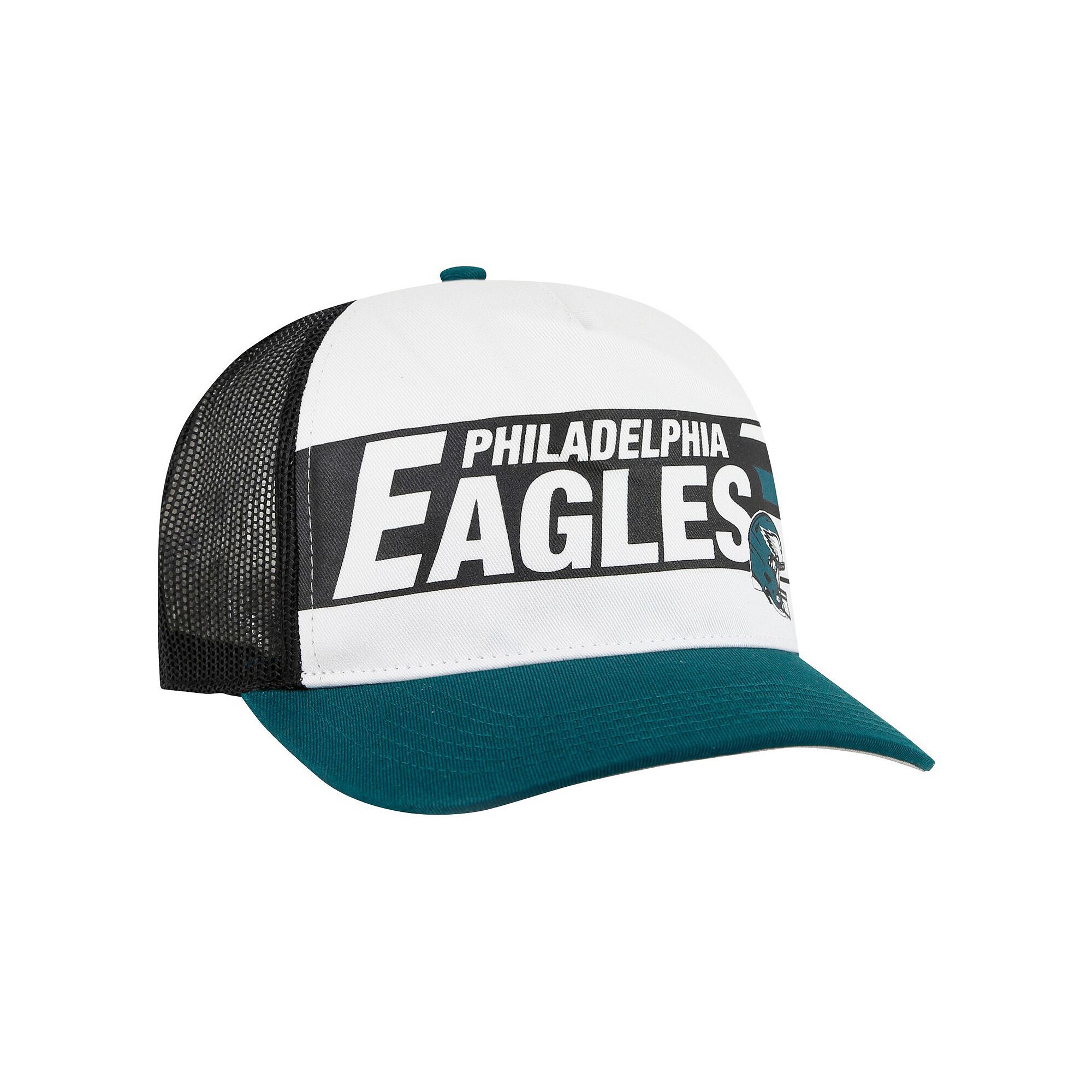 Youth 47  White/Midnight Green Philadelphia Eagles Trucker Adjustable Hat