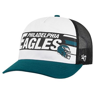 Youth '47 White/Midnight Green Philadelphia Eagles Trucker Adjustable Hat