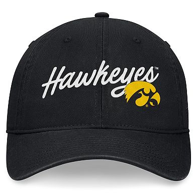 Men's Top of the World Black Iowa Hawkeyes Heritage CeeCee Adjustable Hat