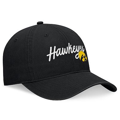 Men's Top of the World Black Iowa Hawkeyes Heritage CeeCee Adjustable Hat