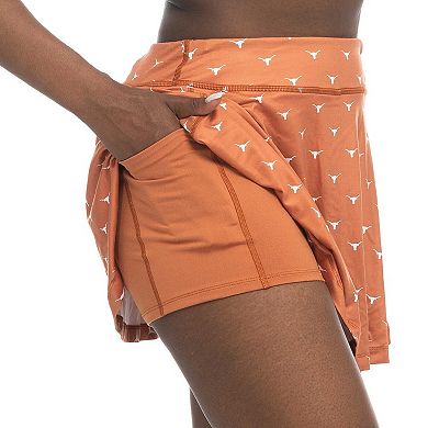 Women's ZooZatz Texas Orange Texas Longhorns Allover Print Flowy Skort