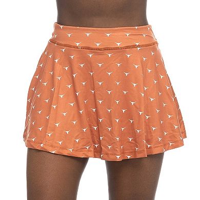 Women's ZooZatz Texas Orange Texas Longhorns Allover Print Flowy Skort