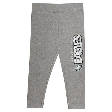 Toddler Philadelphia Eagles Club House Long Sleeve Hoodie Top and Leggings Two-Piece Set