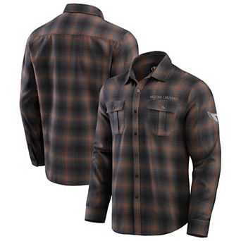 Men's Darius Rucker Collection by Fanatics Tan Arizona Cardinals Classic Flannel Long Sleeve Button-Up Shirt